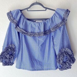 Alexis Regine top in Blue Gingham - Small